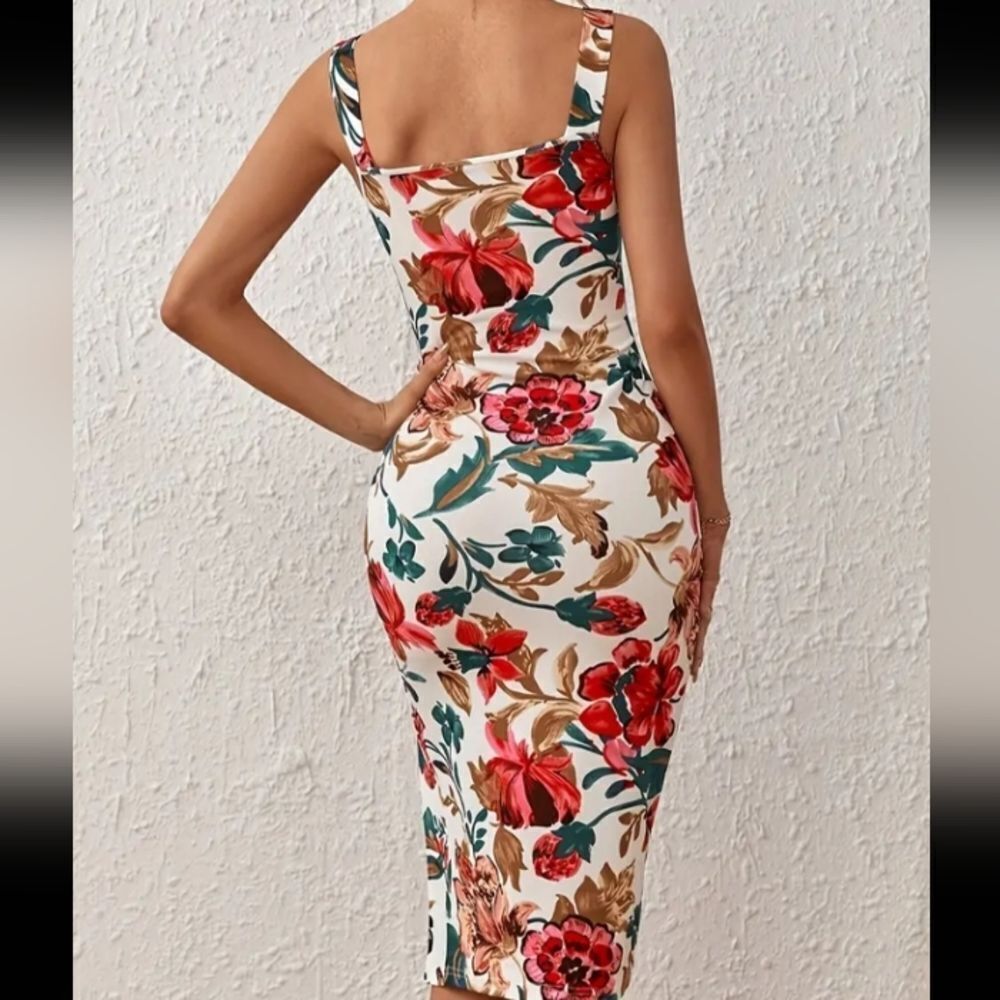Vibrant floral dress sz small - Picture 6 of 9